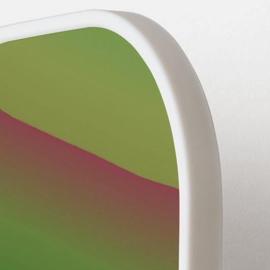 ピンクと緑のグラデーションおもしろい ピックルボールラケット (左詳細)