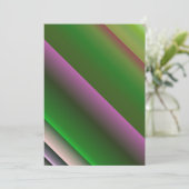 ピンクと緑のグラデーションおもしろい 招待状 (スタンド正面)