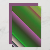 ピンクと緑のグラデーションおもしろい 招待状 (正面/裏面)