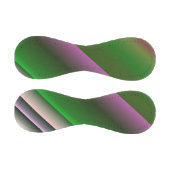 ピンクと緑のグラデーションおもしろい 野球ボール (パネル)