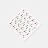 ピンクと緑のゴンドラ スタンダードカクテルナプキン (角)