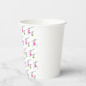 ピンクと緑のゴンドラ 紙コップ (左)