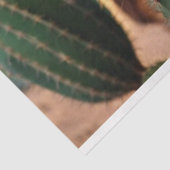 ピンクと緑のサボテンのデクページ紙アリゾナ 薄葉紙 (詳細)