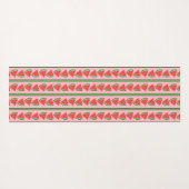 ピンクと緑のスイカパーソナライズされた ヨガマット (裏面(横))