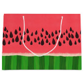 ピンクと緑のスイカ ラージペーパーバッグ (正面)