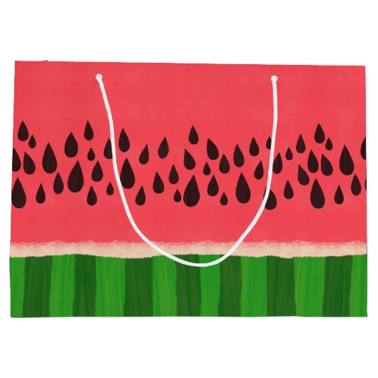 ピンクと緑のスイカ ラージペーパーバッグ (裏面)