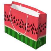 ピンクと緑のスイカ ラージペーパーバッグ (裏面アングル)