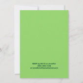 ピンクと緑のスイカ、子供の誕生日パーティー 招待状 (裏面)