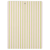 ピンクと緑のストライプクリップボード クリップボード (裏面)