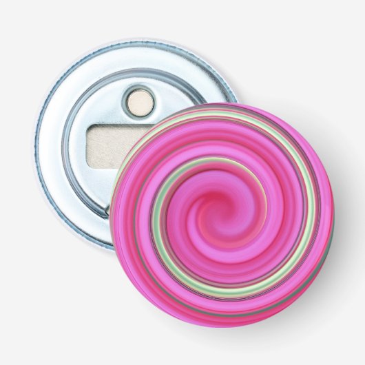 ピンクと緑のスパイラル 栓抜き (正面)