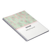 ピンクと緑のスパッタ抽象芸術ジャーナル ノートブック (右側)