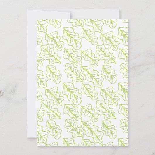 ピンクと緑のバナー結婚式招待状 招待状 (裏面)