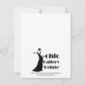 ピンクと緑のバラ 招待状 (裏面)