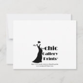 ピンクと緑のバラ 招待状 (裏面)