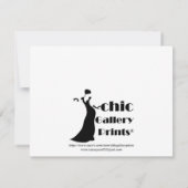 ピンクと緑のバラ 招待状 (裏面)