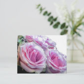 ピンクと緑のバラ 招待状 (スタンド正面)