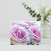 ピンクと緑のバラ 招待状 (スタンド正面)