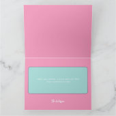 ピンクと緑のパステルカラークリスマスカード カード (内部)