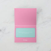 ピンクと緑のパステルカラークリスマスカード サンキューカード (内部)