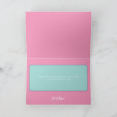 ピンクと緑のパステルカラークリスマスカード サンキューカード (内部)