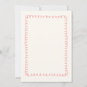 ピンクと緑のフランスのおもしろい結婚の セーブザデート (裏面)