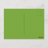 ピンクと緑のフローラをブラックでお願い葉書 ポストカード (裏面)