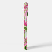 ピンクと緑のペイズリーiPhone 16ケース Case-Mate iPhoneケース (裏面 / 右)