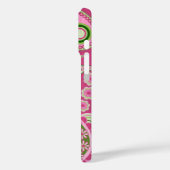 ピンクと緑のペイズリーiPhone 16ケース Case-Mate iPhoneケース (裏面 / 左)