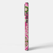 ピンクと緑のペイズリーiPhone 16ケース Case-Mate iPhoneケース (裏面 / 左)