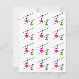 ピンクと緑のホリデーカード シーズンカード