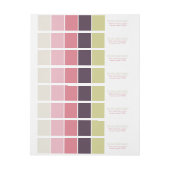 ピンクと緑のモダンカラーブロック ラップアラウンドラベル (シート)