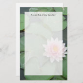 ピンクと緑のユリのパッかわいらしド写真 便箋 (正面/裏面)