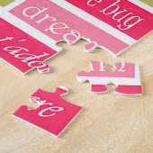 ピンクと緑のラブレター ジグソーパズル (側面)