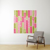 ピンクと緑のラブレター タペストリー (インサイチュ(横))