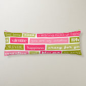 ピンクと緑のラブレター ボディピロー (裏面)