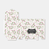 ピンクと緑のロングステムワイルドフラワー結婚ズ感謝してい フェイバーボックス (折り畳みなし)