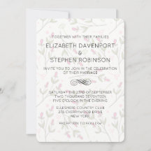 ピンクと緑のワイルドフラワーパター結婚ン