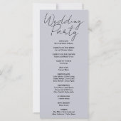 ピンクと緑の三日月結婚式 プログラム (裏面)