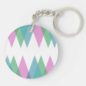 ピンクと緑の三角形 キーホルダー (裏面)