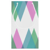 ピンクと緑の三角形 スモールペーパーバッグ (裏面)
