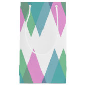 ピンクと緑の三角形 スモールペーパーバッグ (正面)