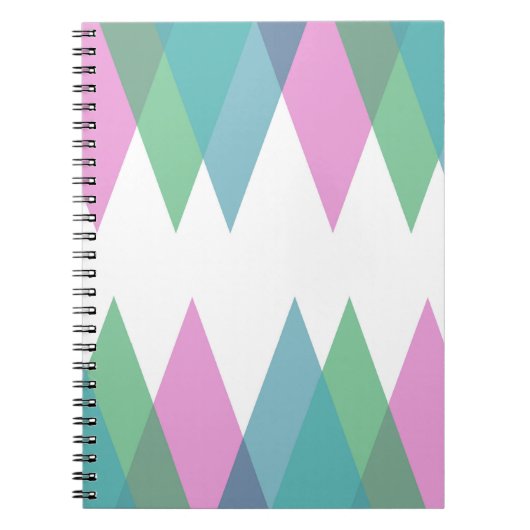 ピンクと緑の三角形 ノートブック (正面)
