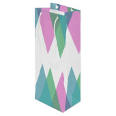 ピンクと緑の三角形 ワインギフトバッグ (裏面アングル)