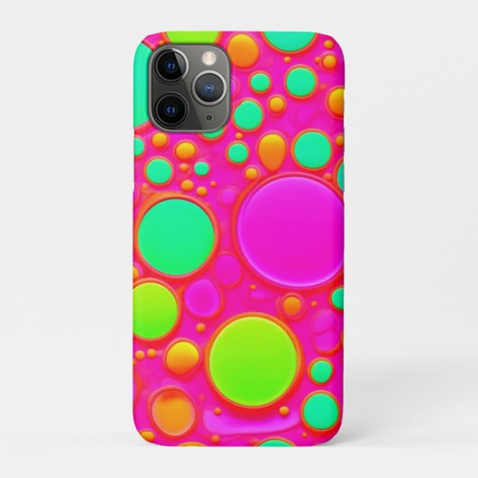 ピンクと緑の円 Case-Mate iPhoneケース (裏)