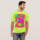 ピンクと緑の円 Tシャツ (正面フル)