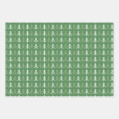 ピンクと緑の北欧トリオ ラッピングペーパーシート (正面2)