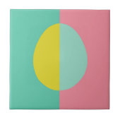 ピンクと緑の卵 タイル (正面)