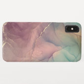 ピンクと緑の大理石ケースメイトiPhoneケース Case-Mate iPhoneケース (裏面(横))