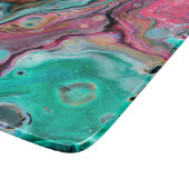 ピンクと緑の大理石 カッティングボード (角)