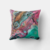 ピンクと緑の大理石 クッション (裏面)